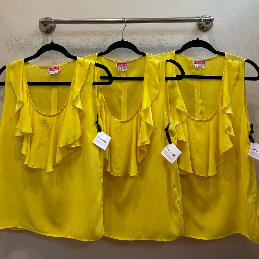 Sunny Yellow Ruffled Tank Top - Picture 3 of 8